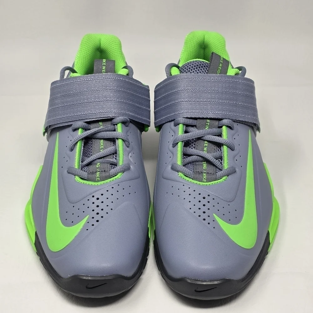 Nike Savaleos Weightlifting Shoes Mens Size 10.5 CV5708-401 Gray Green Black New